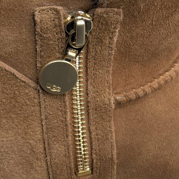 UGG Bailey Zip Mini Retro Fleece Women's Boots Chestnut 1112481-CHE Size 8 - Picture 8 of 10